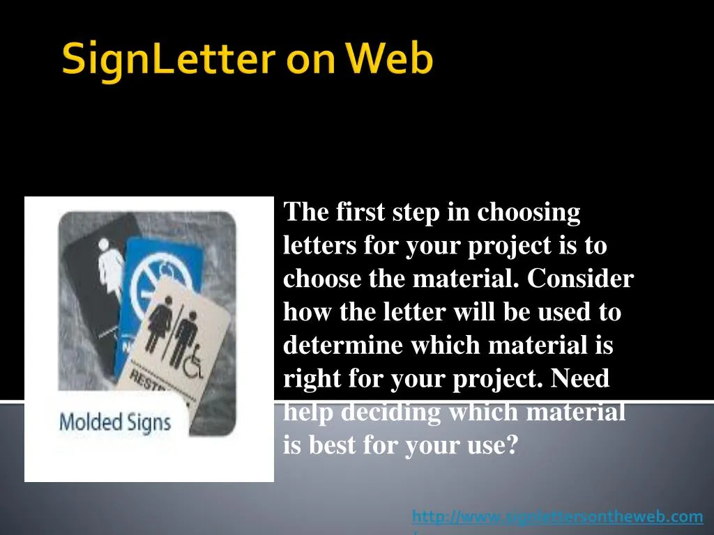 signletter on web