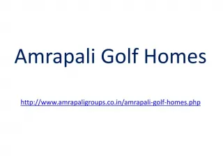 Amrapali Golf Homes at Noida Extension
