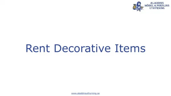 Rent Decorative Items