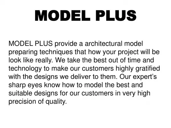 Architectural model makers in Chandigarh