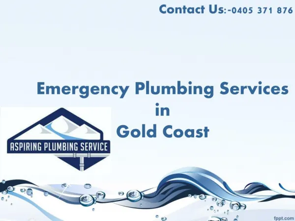 Emergency Plumbing Services in Gold Coast