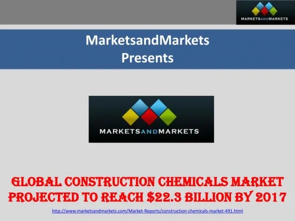 Global Construction Chemicals Market Projected to Reach 22.3