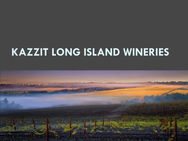Kazzit Long Island Wineries