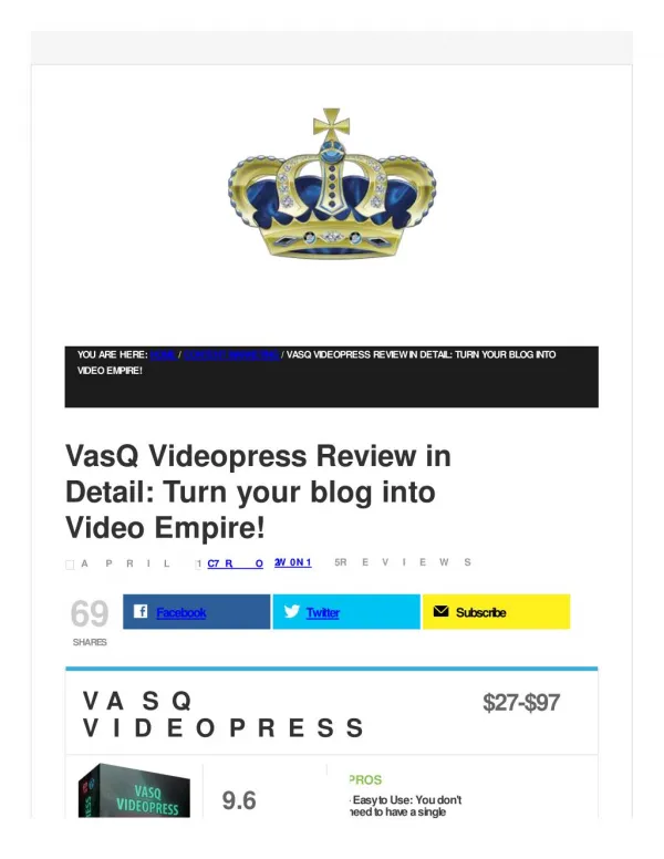 VasQ Videopress detail review and special bonuses included