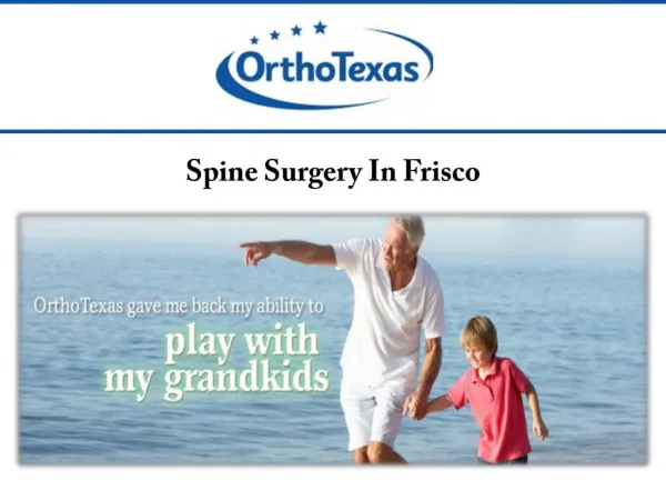 Spine Surgery In Frisco