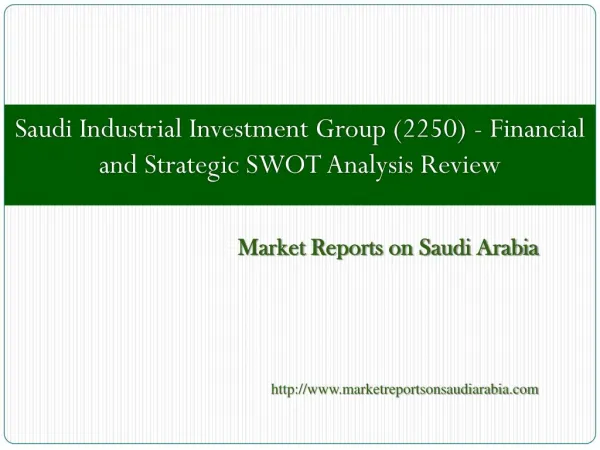 Saudi Industrial Investment Group (2250)