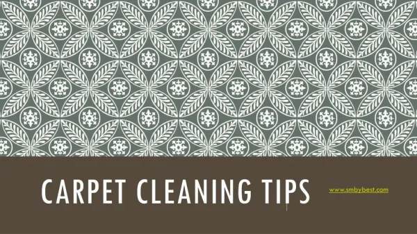 Carpet Cleaning Tips by ServiceMaster Wichita