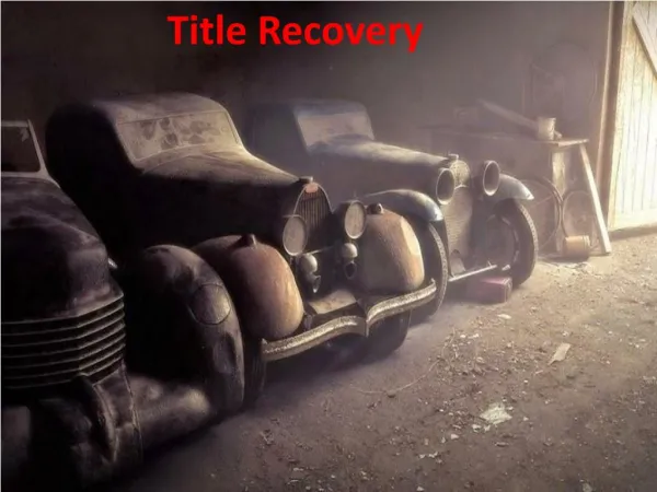 Title Recovery
