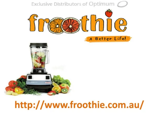 Globally Recognized Blenders by Froothie