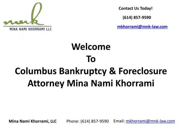 Columbus Bankruptcy Lawyer