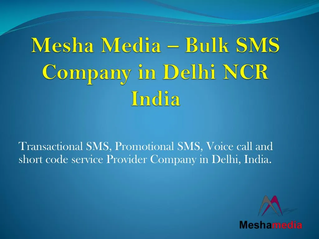 mesha media bulk sms company in delhi ncr india