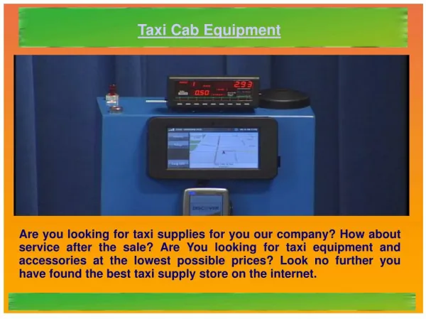 Taxi Cab Equipment