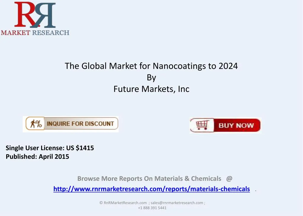 the global market for nanocoatings to 2024 by future markets inc