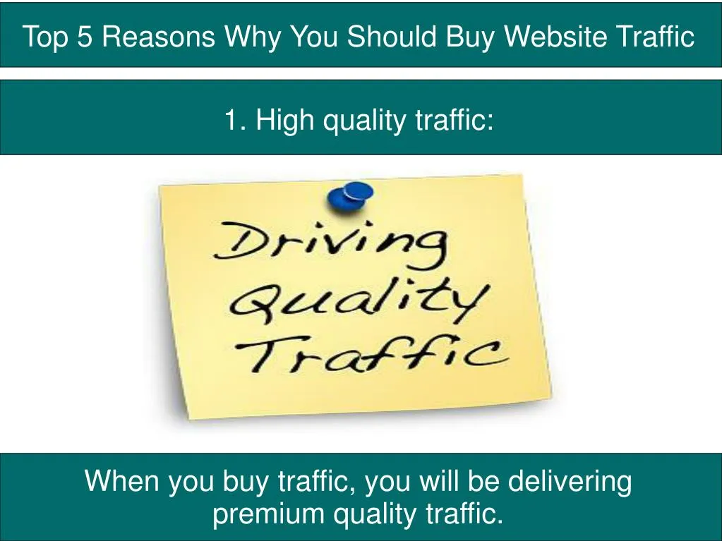 top 5 reasons why you should buy website traffic