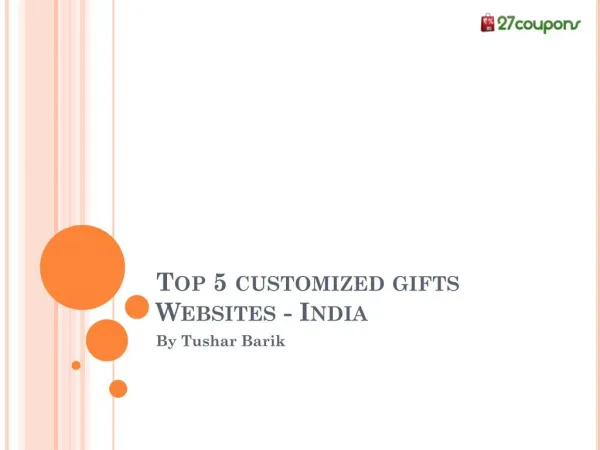 Top 5 customized gifts websites in India