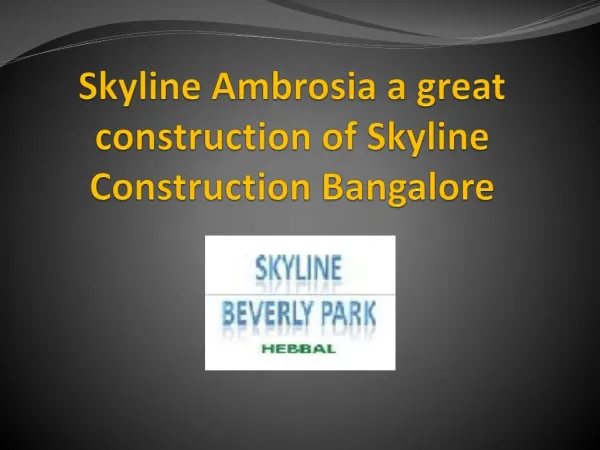 Skyline Ambrosia a great construction of Skyline Constructio