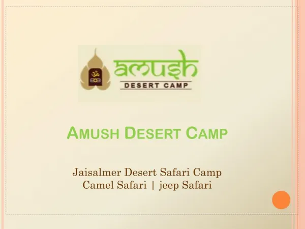 Camel Safari Jaisalmer | Rajasthan Camel Safari Camp