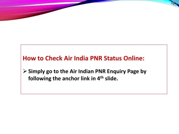 Air India PNR Status