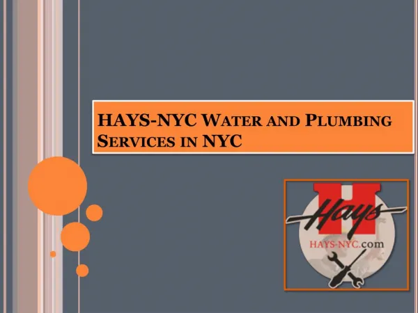 Hays nyc water and plumbing services in nyc