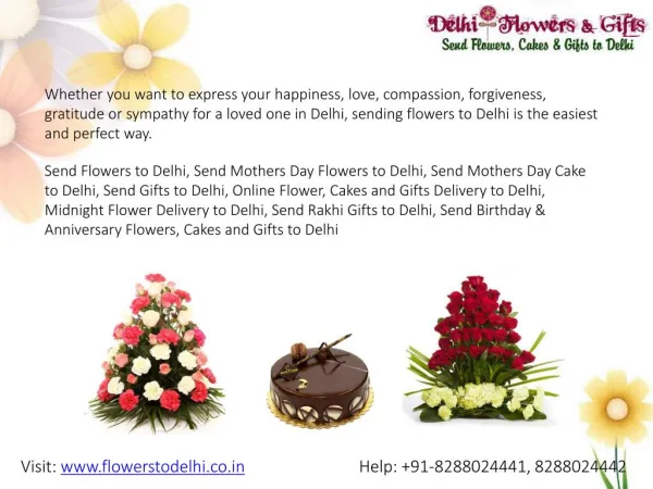 Send Mothers Day Flowers to Delhi