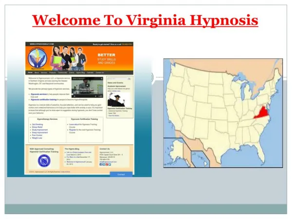 Northern Virginia Hypnosis Training and Certification