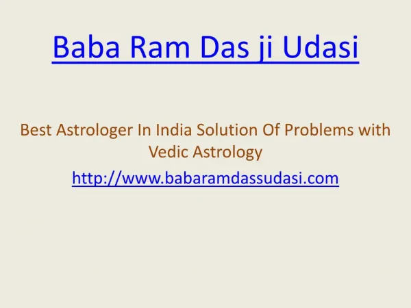 Baba Ram Das ji Best Astrologer In India