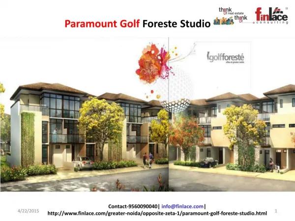 Paramount Golf Foreste luxurious studio apartments