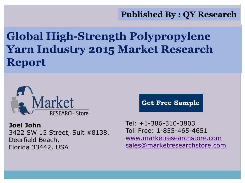 global high strength polypropylene yarn industry 2015 market research report