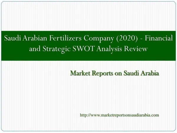 Saudi Arabian Fertilizers Company (2020)