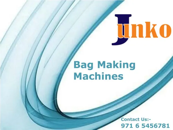 Bag Making Machines and Packaging Materials Suppliers