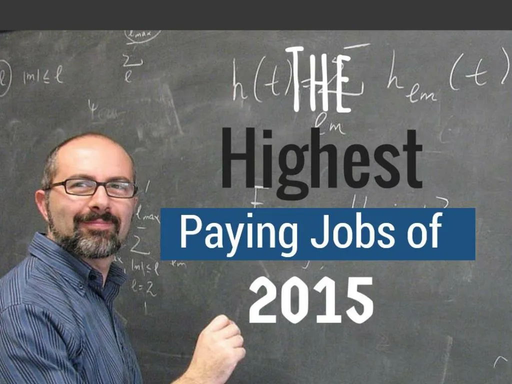 the highest paying jobs of 2015