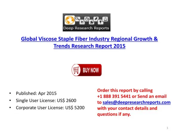 Global Viscose Staple Fiber Market Regional Growth & Trends