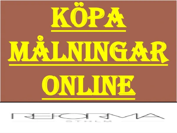 Köpa Målningar Online