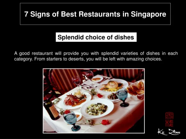 7 Signs of Best Restaurants in Singapore