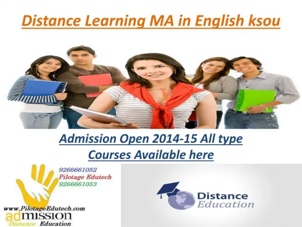 Distance Learning Courses MA in English ksou