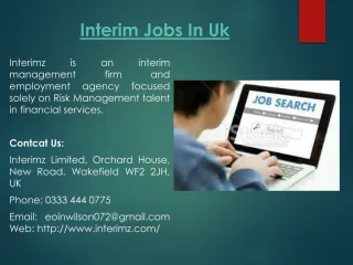 Interim Jobs In Uk