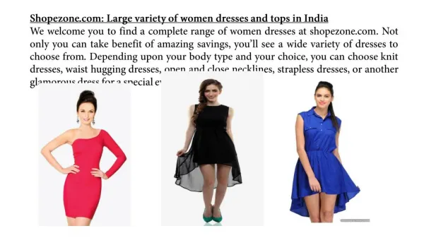 buy women dresses online India