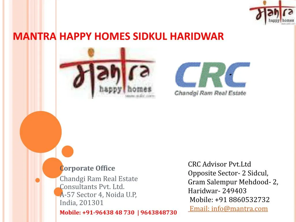 mantra happy homes sidkul haridwar