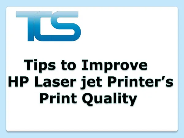 Tips to Improve HP Laser Jet Printer's Print Quality| One So