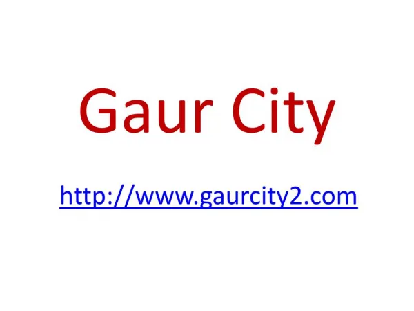 Gaursons India offers Gaur city 7th Avenue