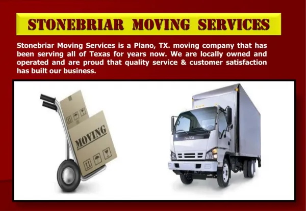 Full Service Moving Plano TX - PowerPoint PPT Presentation