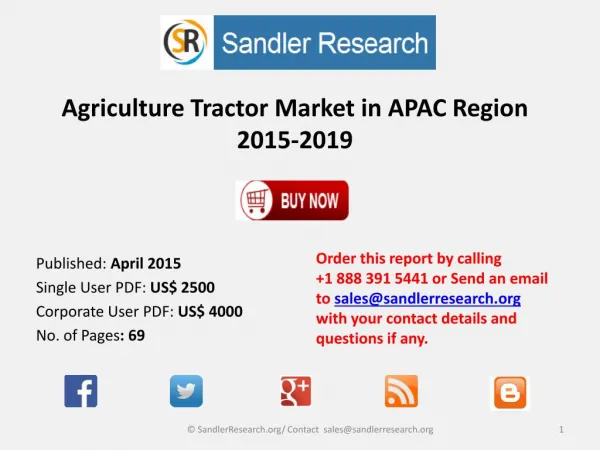 Agriculture Tractor Market in APAC Region 2015-2019