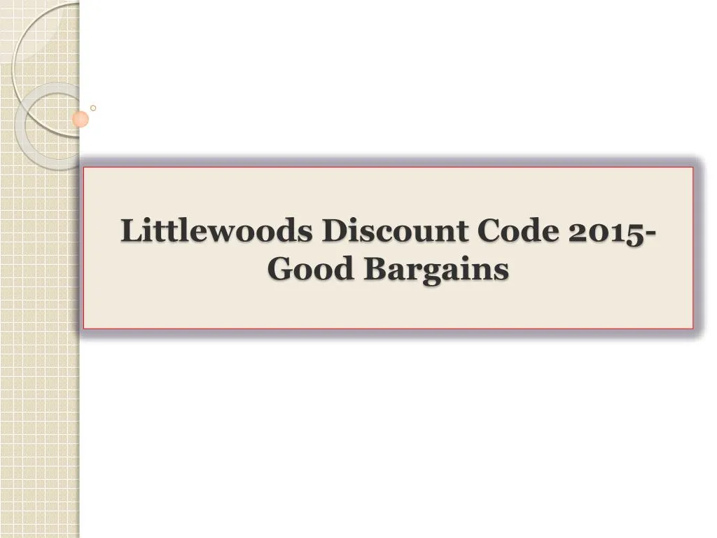 littlewoods discount code 2015 good bargains