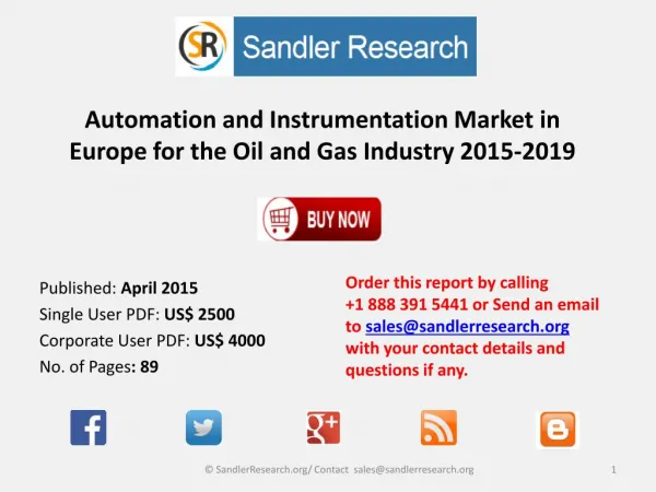 Automation and Instrumentation Market in Europe 2019