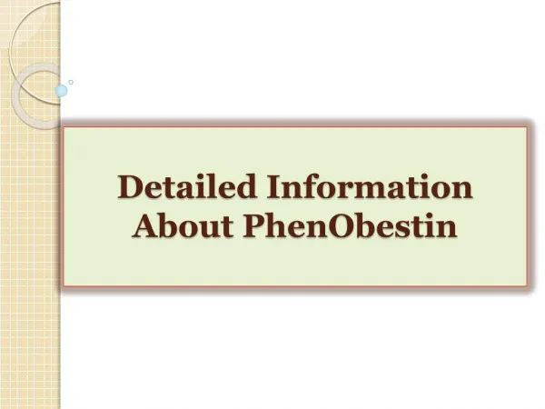 Detailed Information About PhenObestin