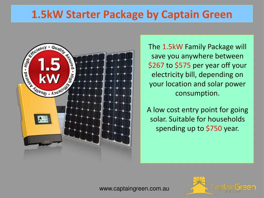1 5kw starter package by captain green