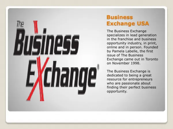 The Business Exchange Magazine
