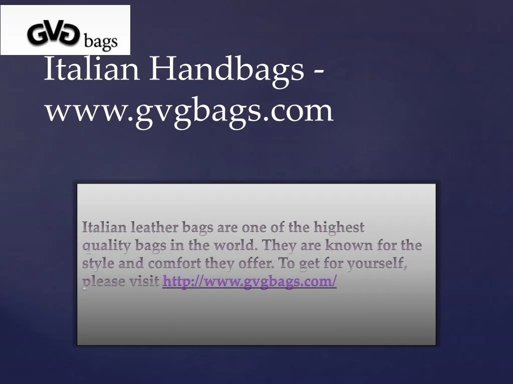 italian handbags www gvgbags com