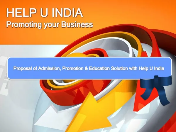 Help U India Proposal for Colleges & Universities