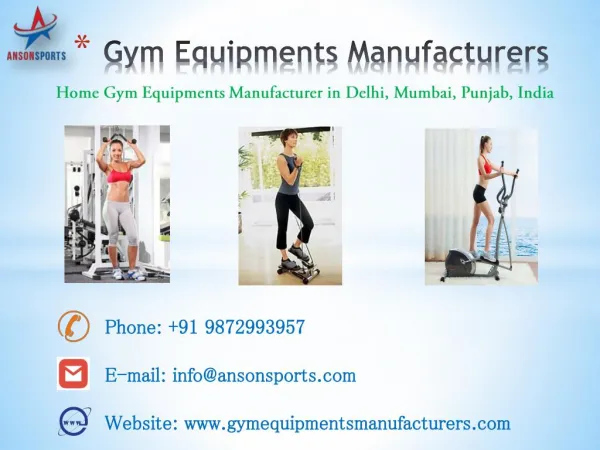 Home Gym Equipments Manufacturer in Delhi, Mumbai, Punjab, I